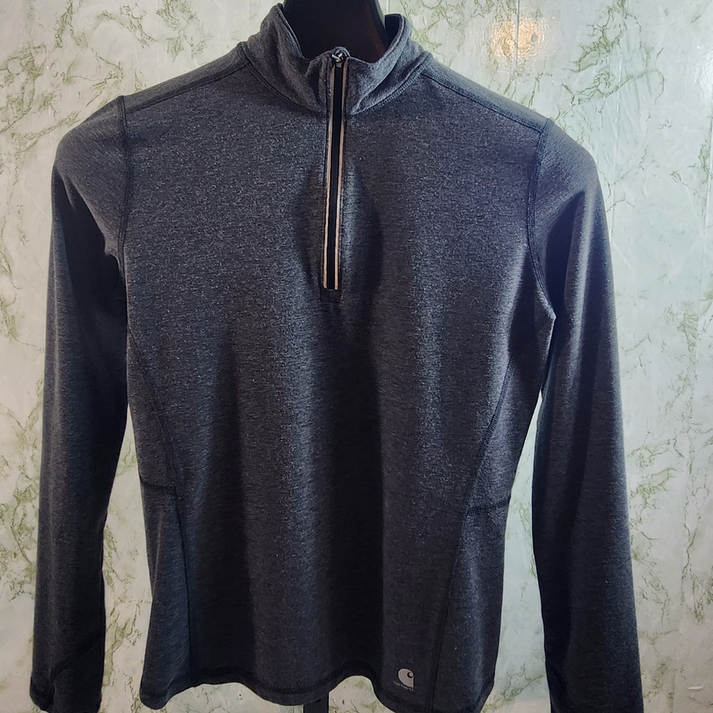 Carhartt Force Gray 1/4 Zip Top - Picture 1 of 12